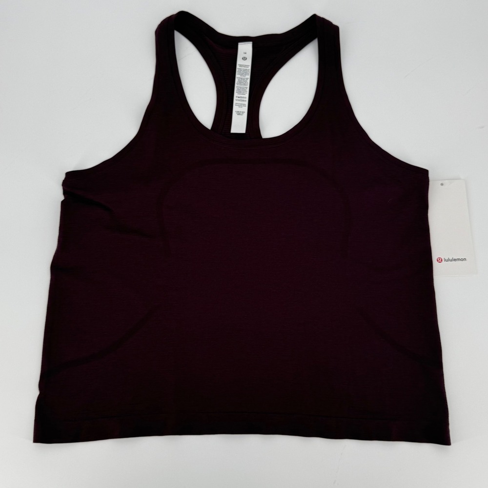 Lululemon Swiftly Tech Scoopneck Tank 2.0 Race Length Grape Thistle LW1CN3S 14